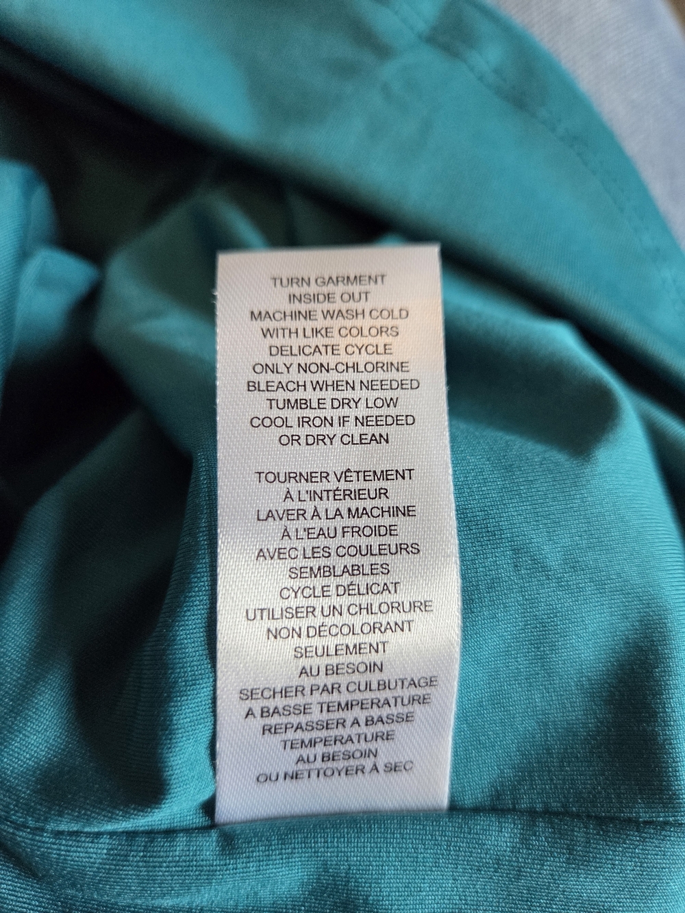 Elie Tahari Teal Ruffle-Neck Tank Size M - Picture 4 of 11